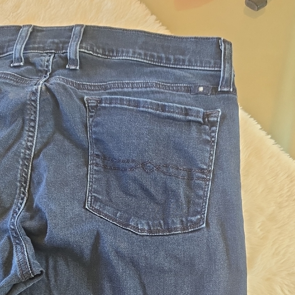 Lucky Brand Dark Blue Jeans with Red Stitching